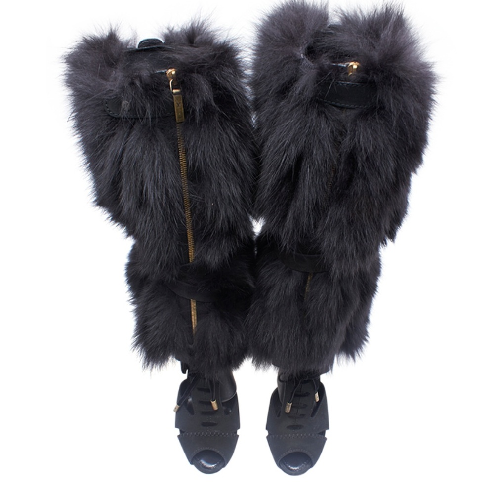 Louis Vuitton Anastasia Fur&Suede Sandals(148454) - Picture 5 of 8